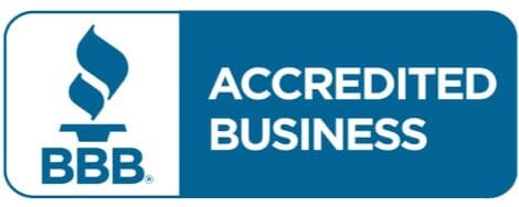 Blue and White Better Business Bureau Accredited Business Logo