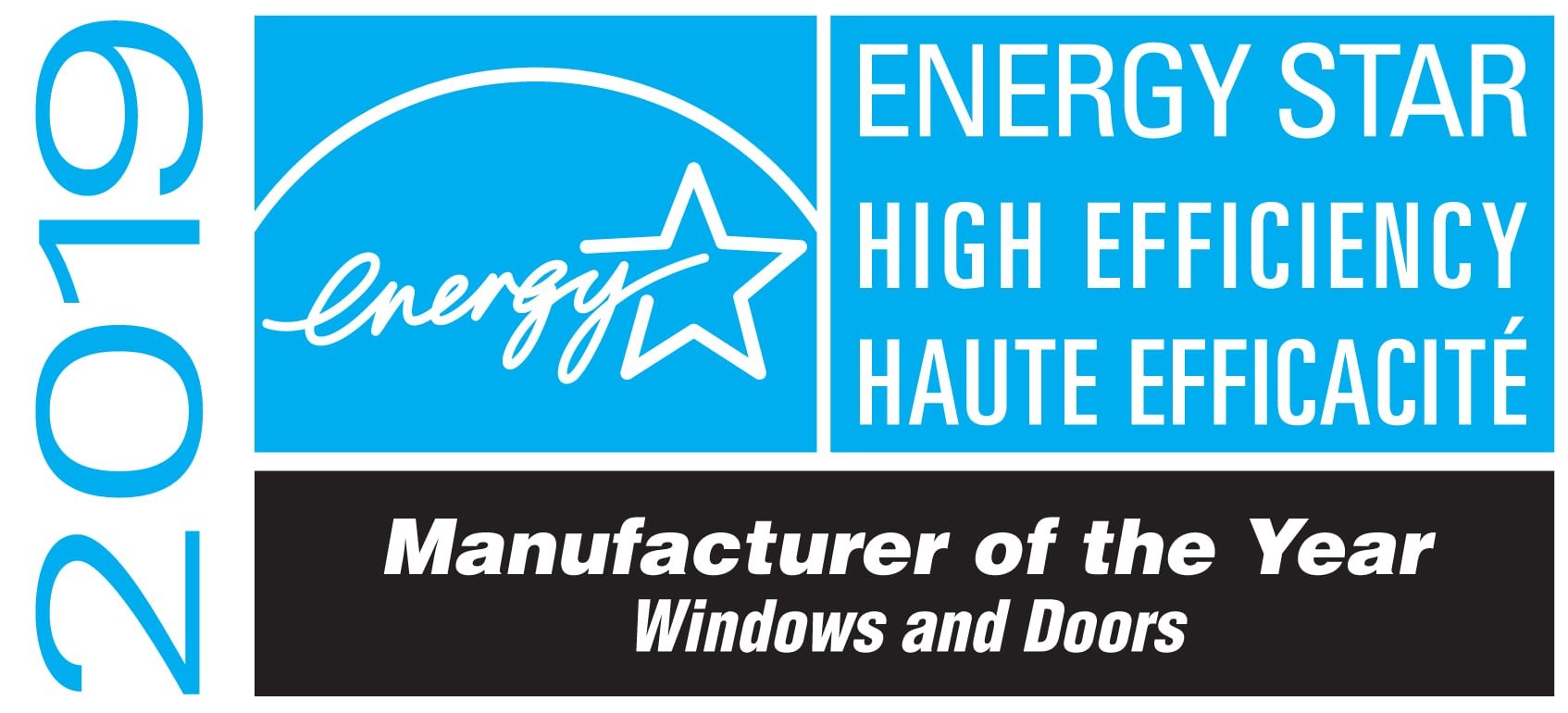 Blue Energy Star Logo Depicting Centennial  Windows and Doors As 2019 Manufacturer of The Year