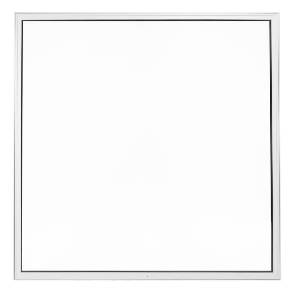 Custom Made Large Squared Fixed Picture Window on a White Background